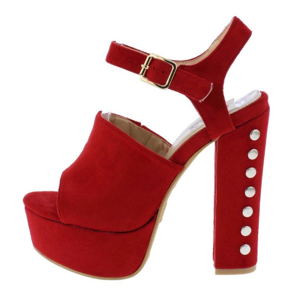 😍 BRAND NEW Platform Peep Toe Block Heels 😍 - Picture 3 of 3